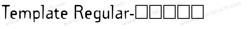 Template Regular字体转换